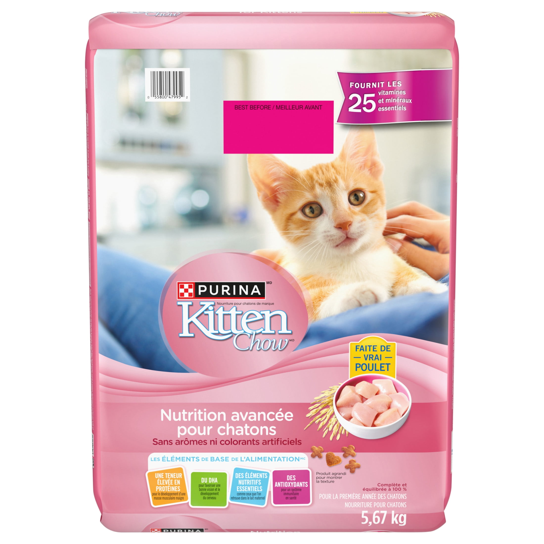 Purina Kitten Chow Nutrition Avancée pour Chatons, Nourriture Sèche pour Chatons 5.67kg
