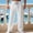 White, variant on Tunhigl Cotton Linen Pants Men Casual Loose Fit Elastic Drawstring Waist Summer Beach Pants mens pants(Light Blue,XL)
