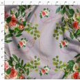 thumbnail image 4 of Soimoi Cotton Cambric Fabric Leaves & Ranunculus Floral Printed Craft Fabric by the Yard 42 Inch Wide, 4 of 5
