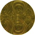 thumbnail image 1 of Ahgly Company Machine Washable Indoor Round Transitional Bakers Brown Area Rugs, 4' Round, 1 of 7