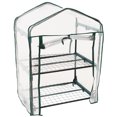 thumbnail image 1 of Sunnydaze Outdoor Portable Growing Rack 2-Tier Greenhouse with PVC Roll-Up Door - 2 Shelves - Clear, 1 of 10