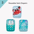 thumbnail image 1 of KaWaii Baby Couches Lavables de Bain Réutilisables Taille Unique Ajustable Lot de 3 - Thème No 2, 1 of 2