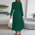 thumbnail image 5 of Birdeem Robes pour Femmes Manches Longues Mode Couleur Unie Col Montant Taille Robes Manches Longues pour Femmes, 5 of 5