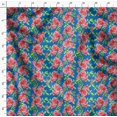 thumbnail image 4 of Soimoi Poly Georgette Fabric Leaves & Peony Floral Print Sewing Fabric Yard 52 Inch Wide, 4 of 5