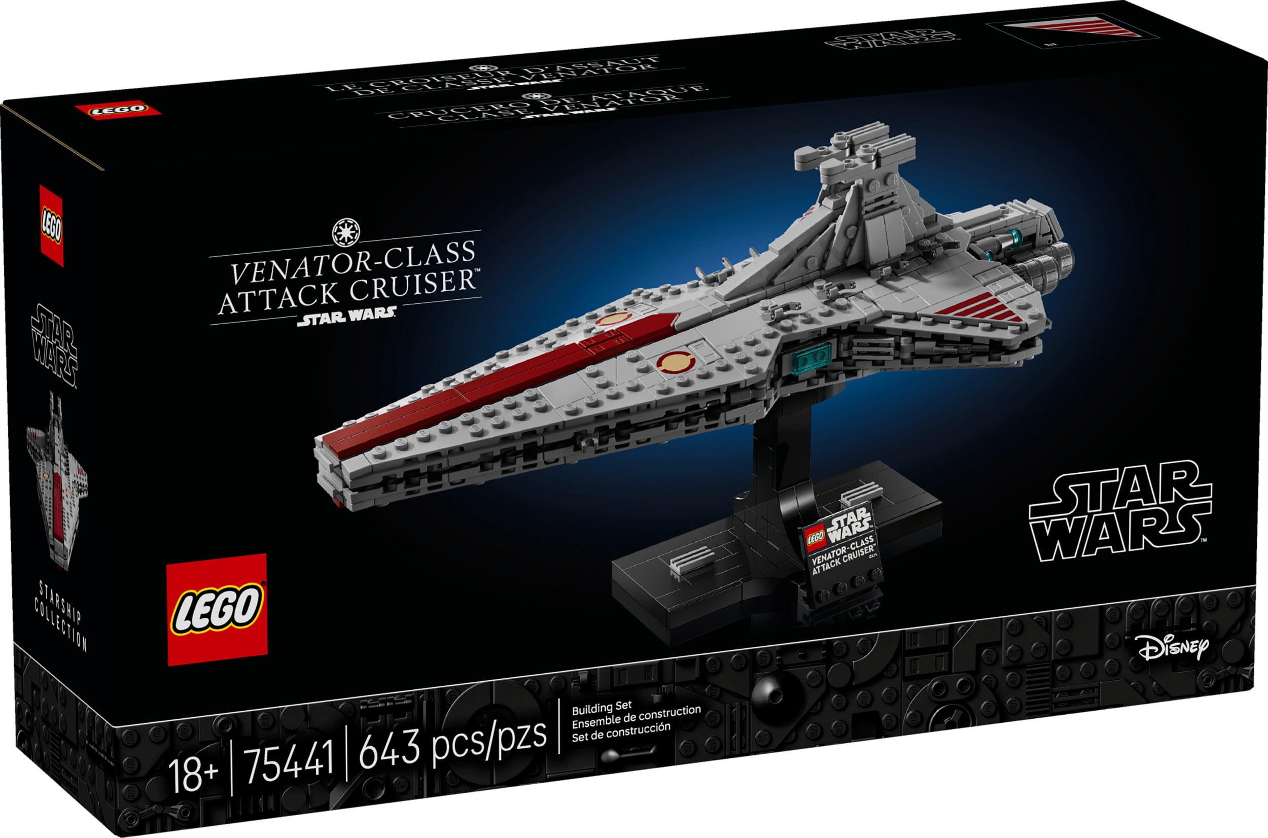 LEGO Star Wars Venator-Class Attack Cruiser Building Set for Adults, Men & Women, Ages 18+ - Movie Collectible & Room Decor for Office, Bedroom, or Book Shelf - Gift Idea for Birthdays - 75441