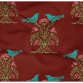 thumbnail image 4 of oneOone Organic Cotton Poplin Twill Fabric Bird & Tree Block Print Sewing Fabric BTY 42 Inch Wide, 4 of 4