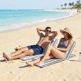 thumbnail image 2 of Outsunny 2 Pcs Folding Beach Lounge Chair w/ Pillow, Light Grey, 2 of 10