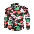 thumbnail image 1 of Men‘s Christmas Dress Shirts Fun Printed Long Sleeve Regular Fit Button Down Shirts Light Blue M, 1 of 6