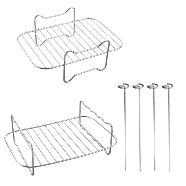 Pompotops Airer Fryer Rack Double Pot Accessories Oven Grill Steam Rack Airer Fryer Double Pot Clearance