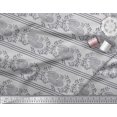 thumbnail image 2 of Soimoi Polyester Crepe Fabric Stripe,Leaves & Hen Block Printed Fabric 1 Yard 52 Inch Wide, 2 of 3