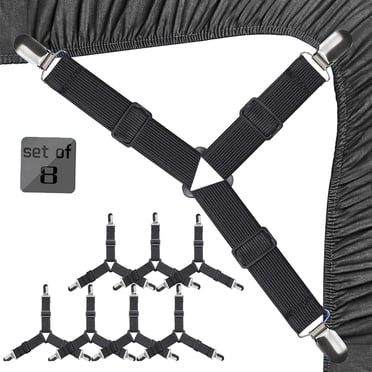 Bed Sheet Straps, Easy to Install Bed Sheet Clips, Fitted Sheet Clips Sheet Straps, Say