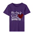 thumbnail image 5 of Pisexur T-shirt de la Saint-Valentin Haut T-shirt de la Saint-Valentin pour Femme Amour Imprimé T-shirt à Manches Courtes Haut à Manches Courtes Col Rond Haut/chemise, 5 of 5