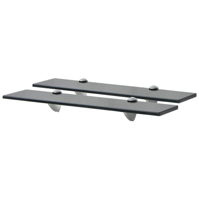 vidaXL Floating Shelves 2 pcs Glass 50x10 cm 8 mm