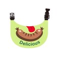 thumbnail image 1 of Pet Dogs Saliva Towel Delicious Sausage Pattern Bandana BibsFunny Photography Props Gift For Cats Dogs, 1 of 9