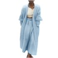 thumbnail image 1 of Yuyuzo Cardigan Sweaters for Women Long Sleeve Open Front Knit Solid Color Mid-Long Sweater Fall Winter Cardigan, 1 of 6