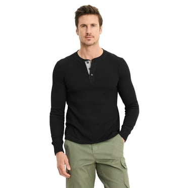 Jockey Henley Gaufré à Manches Longues pour Hommes