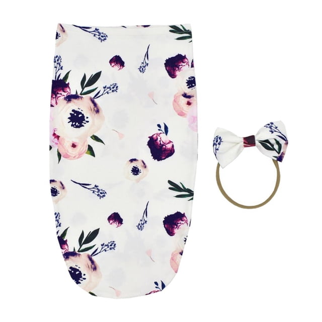 Sac de Couchage Emmaillotage Sacs de Couchage avec Bandeau pour Bébé