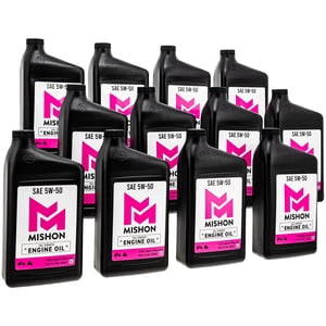 Mishon Case of Engine Oil Quart 5W-50 Full Synthetic ATV UTV for Polaris 12 Pack 519-COI2228L