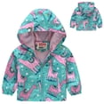 thumbnail image 1 of Toddler Winter Coat Cute Animal Printed Solid Color Lightweight Coat Windproof Coats Spring Jacket 2-3 Years Kids Clothes, 1 of 4