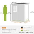 thumbnail image 3 of Outsunny Abri de Rangement Extérieur Adossé 4 x 5 Pi en Plastique pour Outils de Jardin, 3 of 10