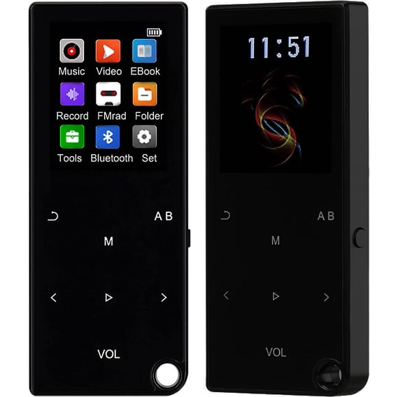 Mp3 Player, 16Gb Mp3 Player With Bluetooth, Music Player With Built-In Speaker/Hi-Fi Lossless Sound/Fm Radio/Recorder/Support Up To 128Gb