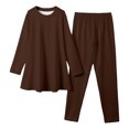 thumbnail image 4 of WENXIAOO Ensemble de Pyjama pour Fille 2 Pcs Robe à Manches Longues avec Pantalon Ensemble de Pyjama Décontracté pour Filles Pyjama pour Filles Taille 7-8 Ans, 4 of 6