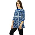 thumbnail image 4 of Phagun Kurta Décontracté pour Femmes, Haut à Manches 3/4, Kurti Courte, Blouse en Coton, 4 of 5
