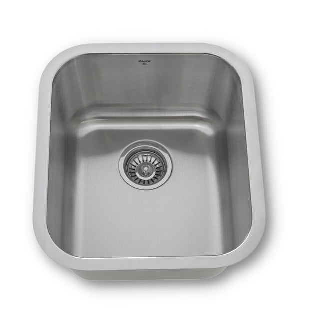 ONEX® Évier Encastré Simple 18"X16 Pouces -9"d en Acier Inoxydable OUS1816-9. Cet Évier Encastré Présente un design à Bol Unique avec des dimensions de 18 Pouces par 16 Pouces et une Profondeur de 9 Pouces. Fabriqué en Acier Inoxydable 304 de Calibre 18 (18/10 chrome-nickel), Il Offre une Durabilité et une Finition Lustrée. l'Évier Comprend des Tampons d'Amortissement du Son pour un Environnement de Cuisine Plus Silencieux et un drain Décentré pour un Espace Accru sous l'Évier. un Gabarit