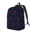 thumbnail image 1 of Vsdgher Christmas Deer Print Canvas Backpack Travel Rucksack Unisex Knapsack 15.7/17.7Inch Laptop Backpack for Work,College-Medium, 1 of 5