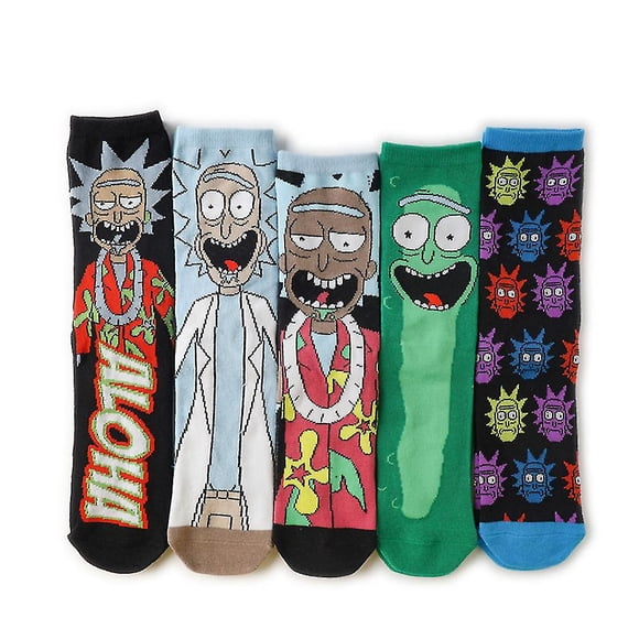 Anime Rick And Morty Adults Cotton Socks Funny Cartoon Novelty Socks Christmas Gift
