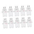 thumbnail image 1 of 10Pcs Empty Juice Bottles Gingerbread Man 500ml for Tea Fridge Juice Juicing Clear, 1 of 9
