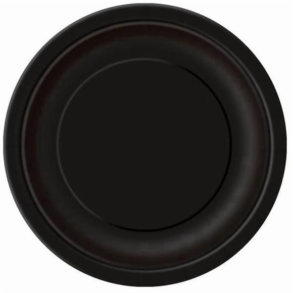 Unique Industries' Black Round 9" Paper Plates, 20ct