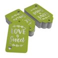 thumbnail image 2 of Inkdotpot Silver Foil Paper Hang Tags Love Is Sweet Wedding Favor Tags 100 Pack, 2 of 6