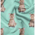 thumbnail image 1 of Soimoi Blue Georgette Viscose Fabric Pig Animal Decor Fabric Printed Yard 42 Inch Wide, 1 of 5