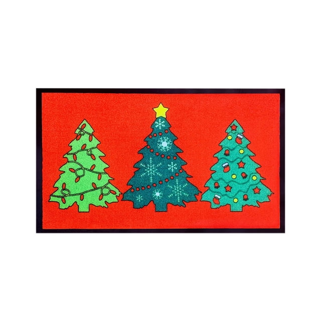 Birdeem Christmas Door Mat Outdoor - Durable Christmas Front Door Mat Christmas Doormat - Christmas Welcome Mats Outdoor - Christmas Outdoor Front Door Mat (16X24In)