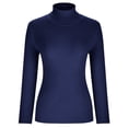 thumbnail image 4 of Aqestyerly Chandails à Col Montant pour Femmes Mode Femmes Uni Manches Longues Chandail Col Roulé Décontracté Hauts HWRETIE, 4 of 8