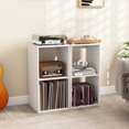 thumbnail image 2 of Gymax 2-Cube Bookshelf Modern Vertical Bookcase w/ Back Guardrail & Anti-tipping Kits, 2 of 10