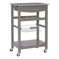 thumbnail image 1 of Riverbay Furniture Transitional Wood/Granite Top Kitchen Island in Gray, 1 of 17