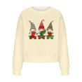 thumbnail image 4 of EGNMCR Sweat-Shirt de Noël Mode Femme Ample Imprimé de Noël Manches Col Rond Pull, 4 of 4