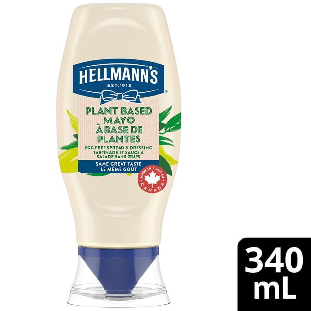 Hellmann's Mayo à Base de Plantes, Végane Sans Œufs, 340ml