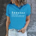thumbnail image 1 of LSLJS Women's Funny Printed Pattern Casual Fashion Soild Color Short Sleeve Tops Blouse, 1 of 6