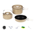 thumbnail image 1 of Camping Hiking Cookware Set Outdoor Portable Picnic Cookware Kit Aluminum Alloy Pot Frying Pan Kettle Set Travel Cooking Accessories, 1 of 8