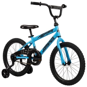 Huffy Rock It 18-inch Vélo garçon avec roues d'entraînement, Bleu