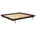 thumbnail image 1 of Pemberly Row Mid-Century Solid Wood King Platform Bed in Walnut, 1 of 9