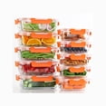 thumbnail image 1 of TechGen Contenants de Conservation des Aliments en Verre Borosilicaté de Qualité Supérieure avec Couvercles à Verrouillage à Pression, Lot de 10, 1 of 5