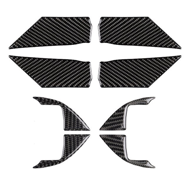 Remplacement pour Toyota Camry 2018-2019 8 Pcs/ensemble Poignée de Porte Intérieure Poignée en Fibre de Carbone Couvre-Bol