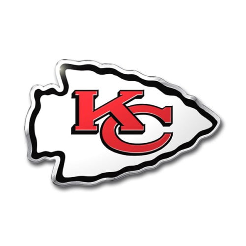 Emblème Auto des Kansas City Chiefs - Découpe à l'Emporte-pièce