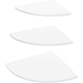 thumbnail image 1 of Corner Wall Shelf White 3 Levels Floating Corner Shelf, Wall Shelf Bookcases Wall Storage Shelf, Bookcases, Home Furniture, Office Decor, Carrying Weight Of 5Kg And Less, 1 of 8