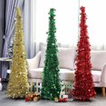 thumbnail image 1 of YAOMOBB Quick Assembly Christmas Tree Glittering Christmas Pencil Tree Stable Base Foldable Realistic Indoor Outdoor Decoration, 1 of 7
