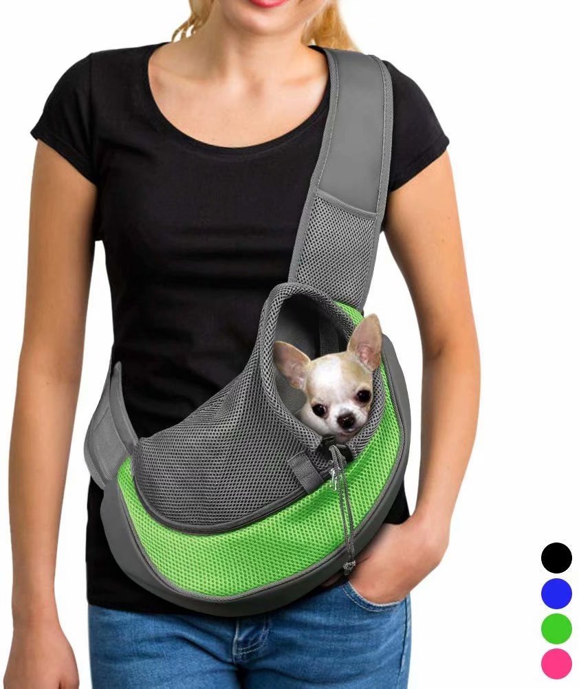 Pet Dog Sling Carrier Breathable Mesh Travel Safe Sling Bag Carrier for Dogs Cats